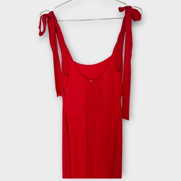 Reformation Womens Dress Sz Small Cherry Red Midi Nadira Glamourcore Princesscor - Picture 6 of 13